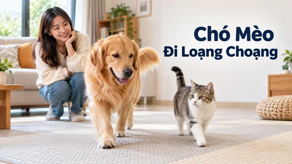 Bác sĩ thú y khám chó mèo đi loạng choạng và yếu chân đột ngột.