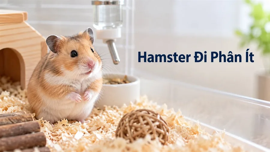 Hamster trong chuồng sạch khi chủ theo dõi tình trạng hamster đi phân ít.