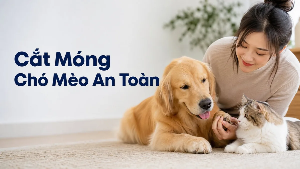 Anh bia bai viet: Cách cắt móng cho chó mèo an toàn tại nhà